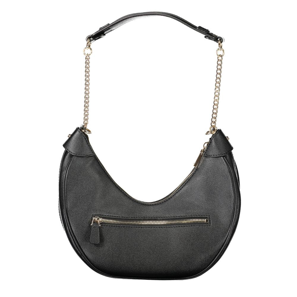 Sac à main noir en polyester Guess Jeans pour femmes, sac de mode avec design élégant et pratique.