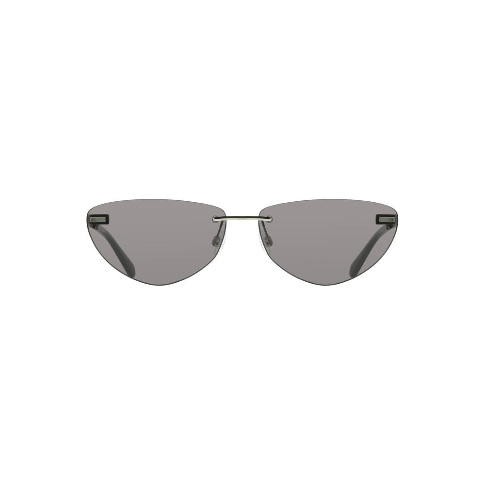 Lunettes de soleil noires pour femmes de la marque Calvin Klein avec monture en métal, style élégant et moderne.