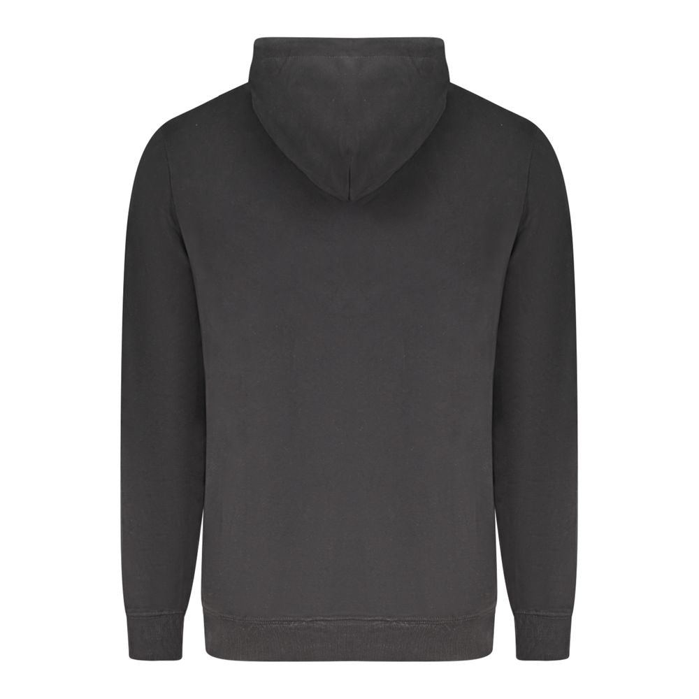 Sweat à capuche en coton noir pour homme de Tommy Hilfiger avec logo visible, version décontractée et confortable.