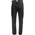 Jeans pour homme Calvin Klein en coton noir, décontractés avec coupe classique et détails modernes.