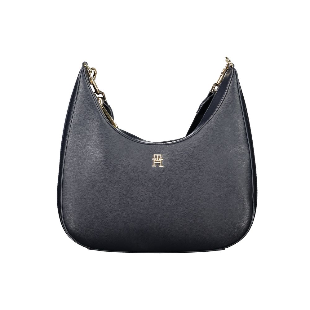 Sac à bandoulière bleu en polyester pour femme de Tommy Hilfiger, avec détails élégants et logo visible.