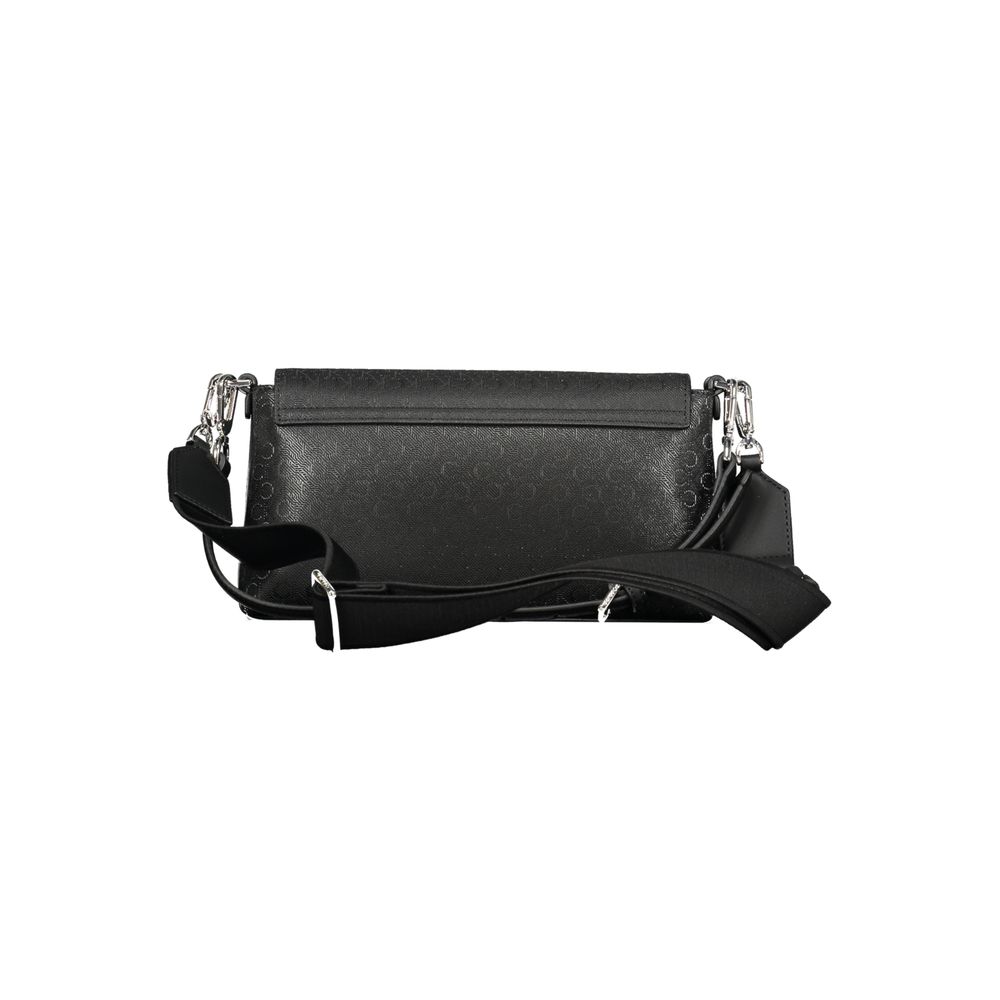 Sac à épaule pour femmes en polyester noir de Calvin Klein, avec design élégant et détails modernes.