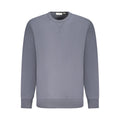 Sweater bleu en coton pour homme de la marque Calvin Klein, finition douce et coupe classique visible sur l'image.