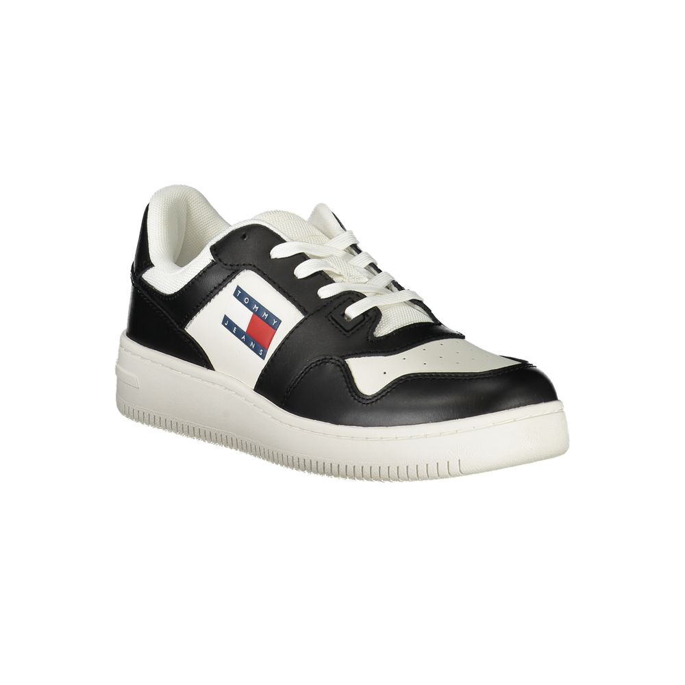Sneakers Tommy Hilfiger Bianco en polyuréthane pour femmes, vue de profil avec semelle blanche et design moderne