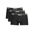 Boxers pour hommes Hugo Boss en coton noir, coupe confortable et élégante, sous-vêtements masculins de haute qualité.