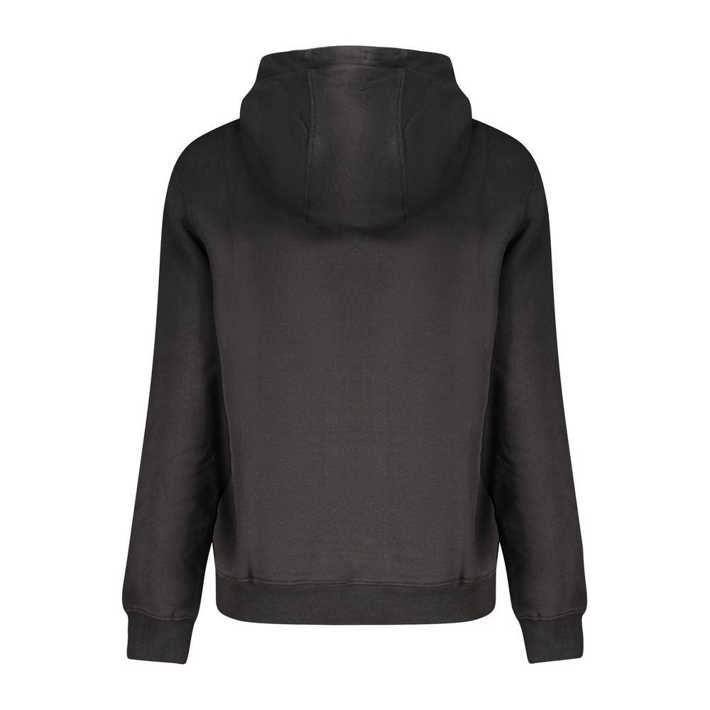 Sweat-shirt pour femme Tommy Hilfiger en coton noir, style décontracté et confortable, avec logo discret sur la poitrine.