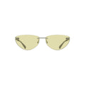 Lunettes de soleil pour femme Calvin Klein Verde Metallo avec monture en métal doré et verres teintés foncés.