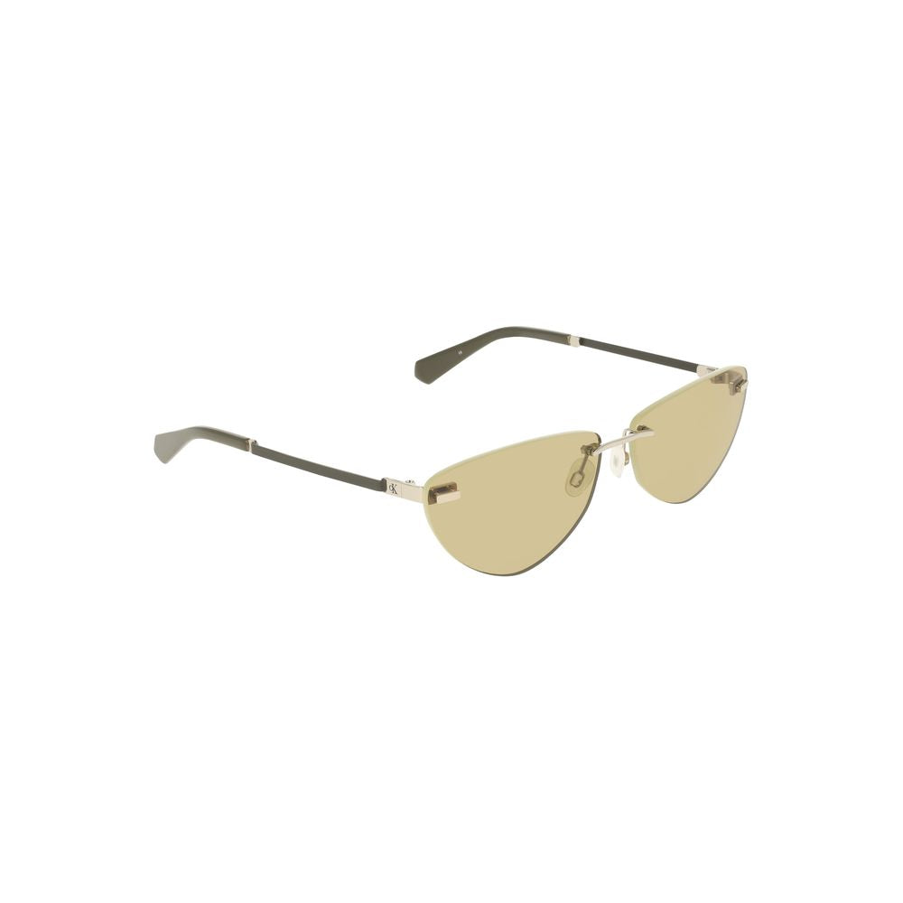 Lunettes de soleil pour femme Calvin Klein Verde Metallo avec monture en métal, style élégant et moderne.