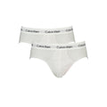 Caleçon blanc en coton pour homme de la marque Calvin Klein, avec ceinture élastique et logo visible sur la bande.