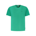 T-shirt vert en coton pour homme de la marque Pepe Jeans, coupe classique, porté avec col rond et manches courtes.