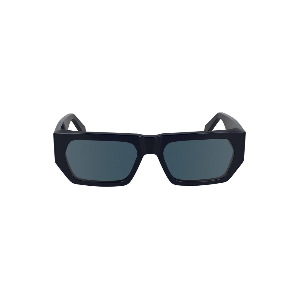 Lunettes de soleil pour femmes Calvin Klein en acétate bleu, monture élégante et moderne, design tendance et confortable.
