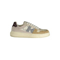 Sneaker homme beige en polyuréthane de la marque Calvin Klein, vue de face avec détails de la chaussure visible