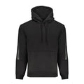 Sweatshirt pour homme Calvin Klein en coton noir, décontractée, avec logo discret, portée décontractée, vue de face.