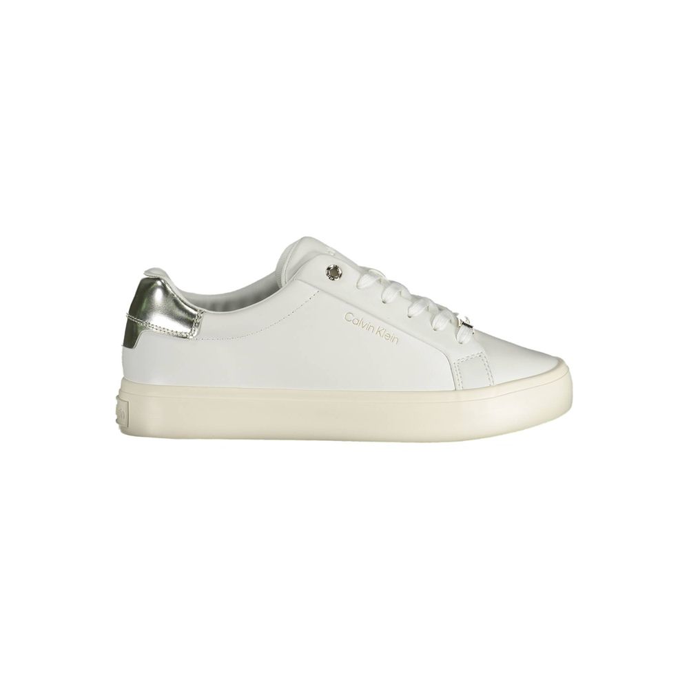 Calvin Klein Bianco Pelle Damen Sneaker
