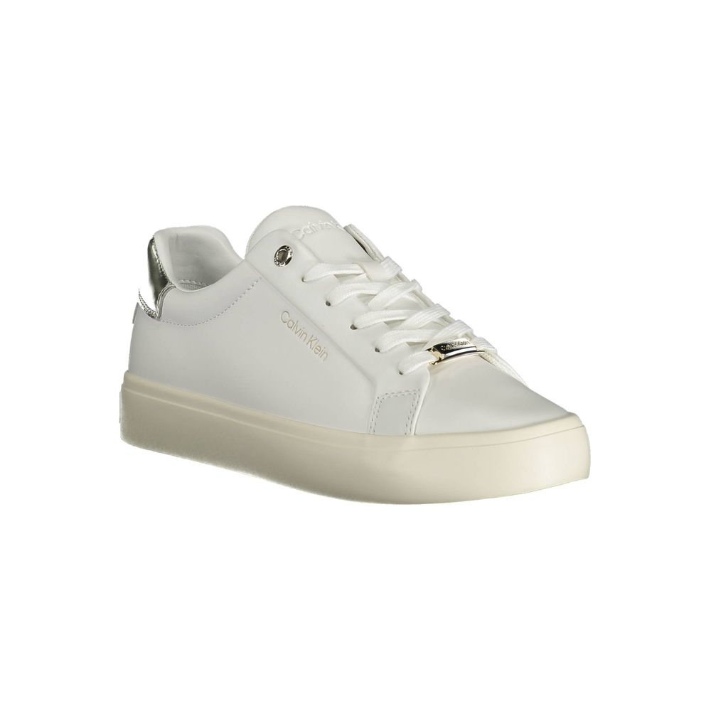 Calvin Klein Bianco Pelle Damen Sneaker