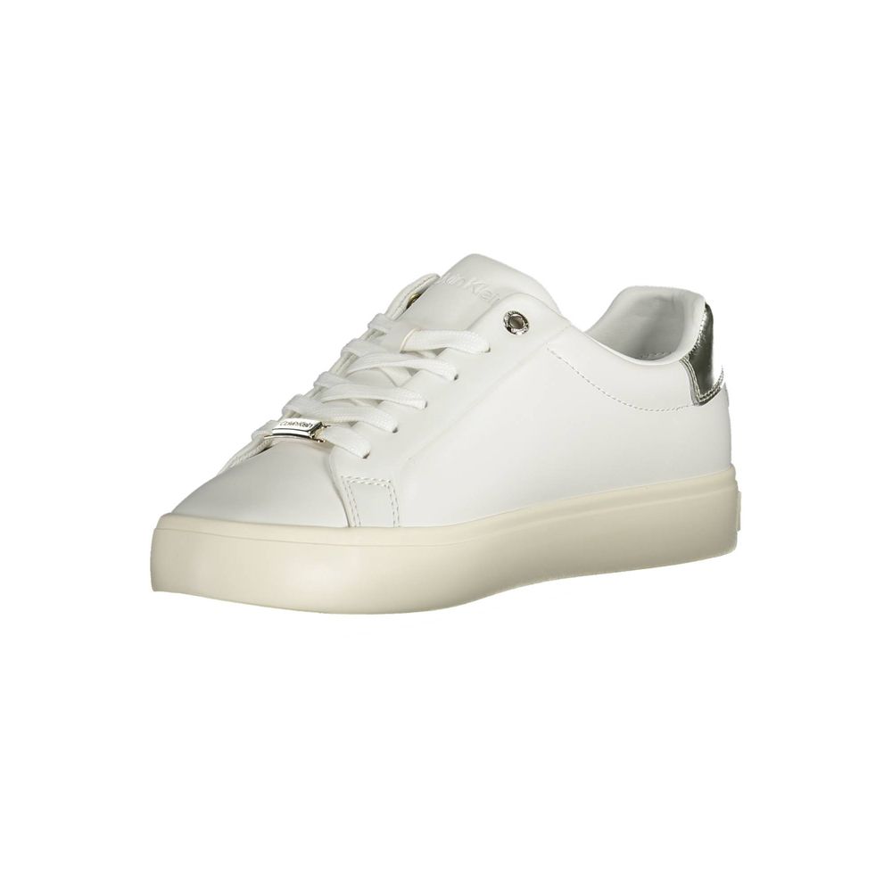 Calvin Klein Bianco Pelle Damen Sneaker