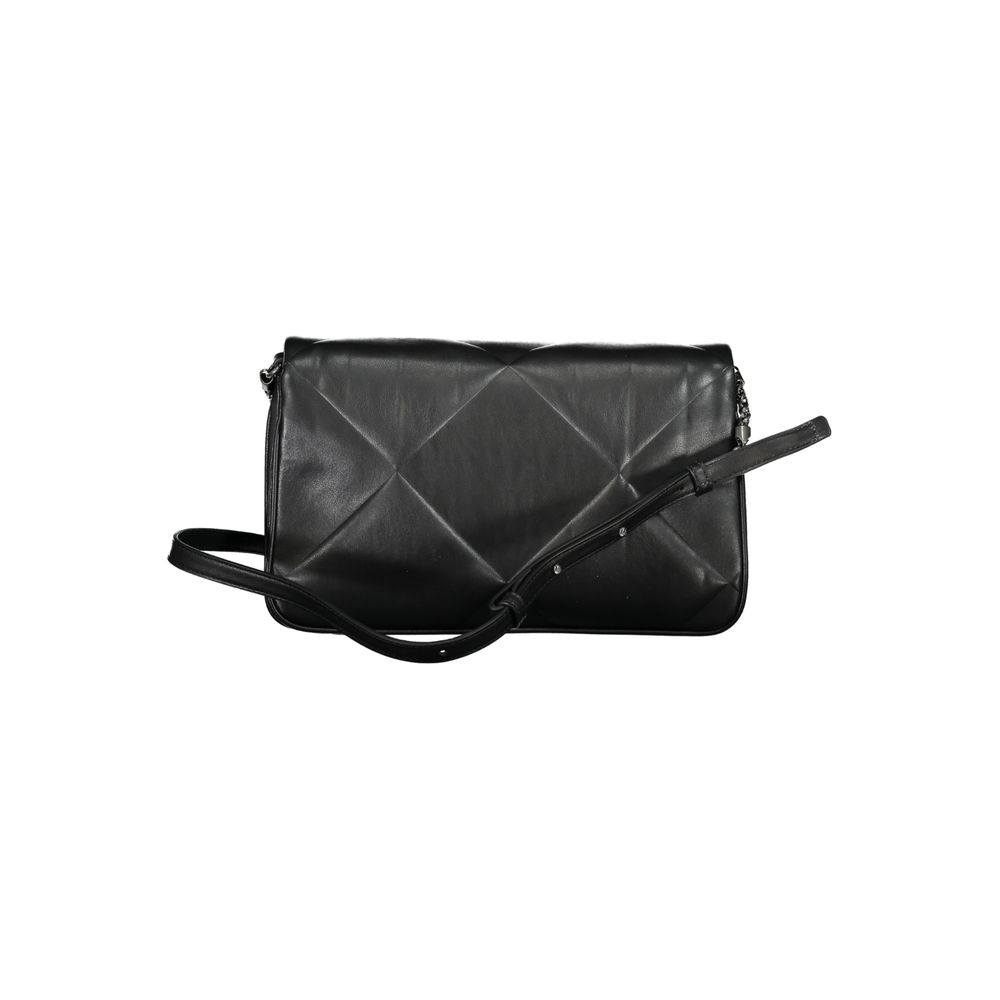 Sac à épaule noir en polyester pour femmes de la marque Calvin Klein, avec détails élégants et design moderne.