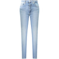 Jeans skinny en coton bleu pour femme de la marque Tommy Hilfiger, coupe ajustée et élégante.