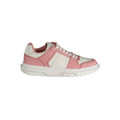 Chaussures Tommy Hilfiger femme, sneakers en polyuréthane rose avec design élégant et confort visible sur l’image.
