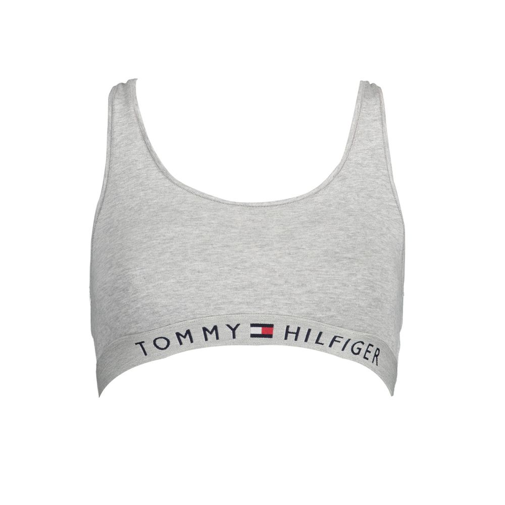 Tommy Hilfiger Grauer Damen-Sport-BH aus Baumwolle