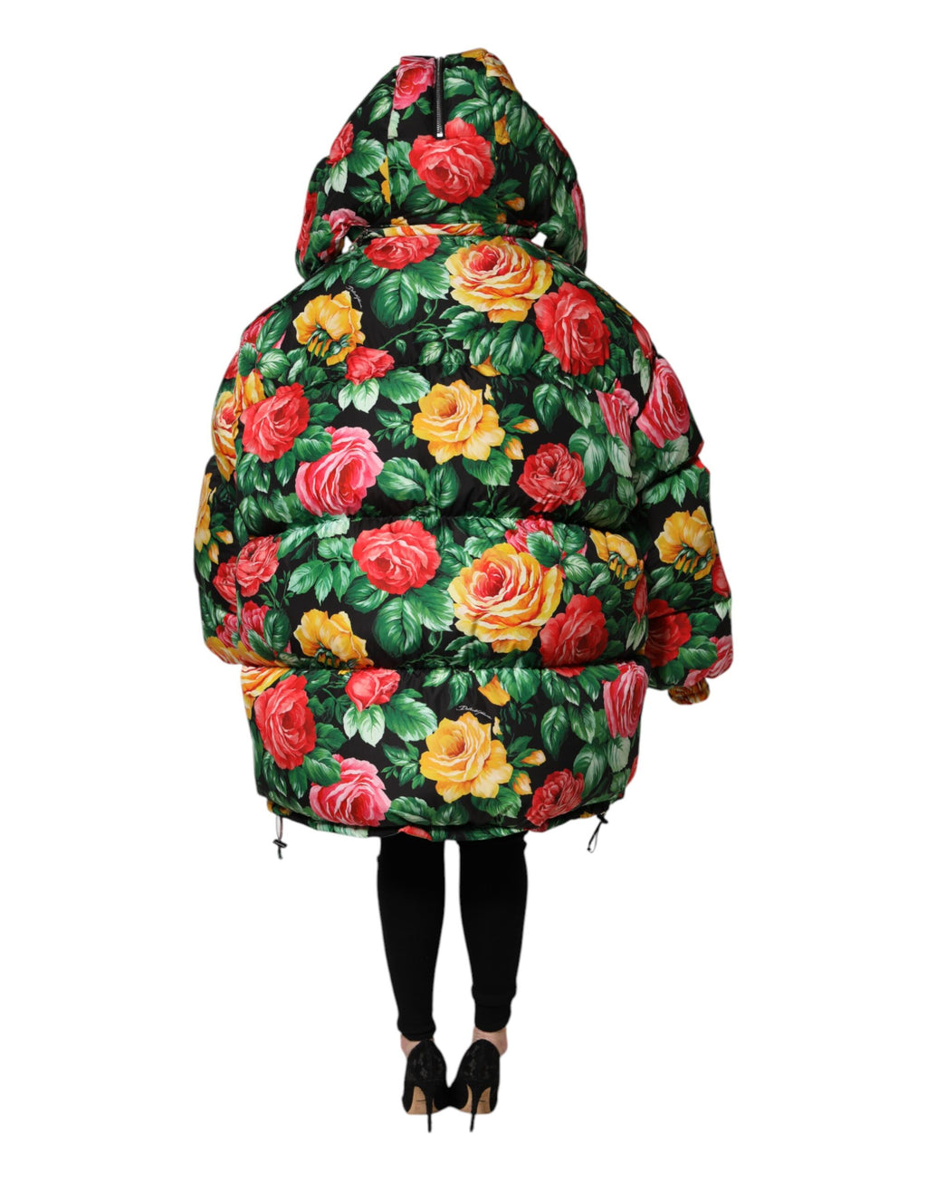 Veste matelassée à capuche Dolce & Gabbana multicolore à motifs floraux, style chaud et tendance, pour femme.