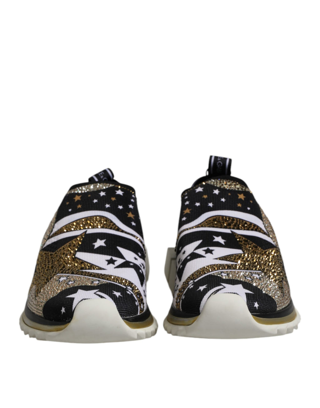 Chaussures sneakers basses Dolce & Gabbana Sorrento multicolores, mode décontractée, vue de face.