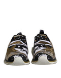 Chaussures sneakers basses Dolce & Gabbana Sorrento multicolores, mode décontractée, vue de face.