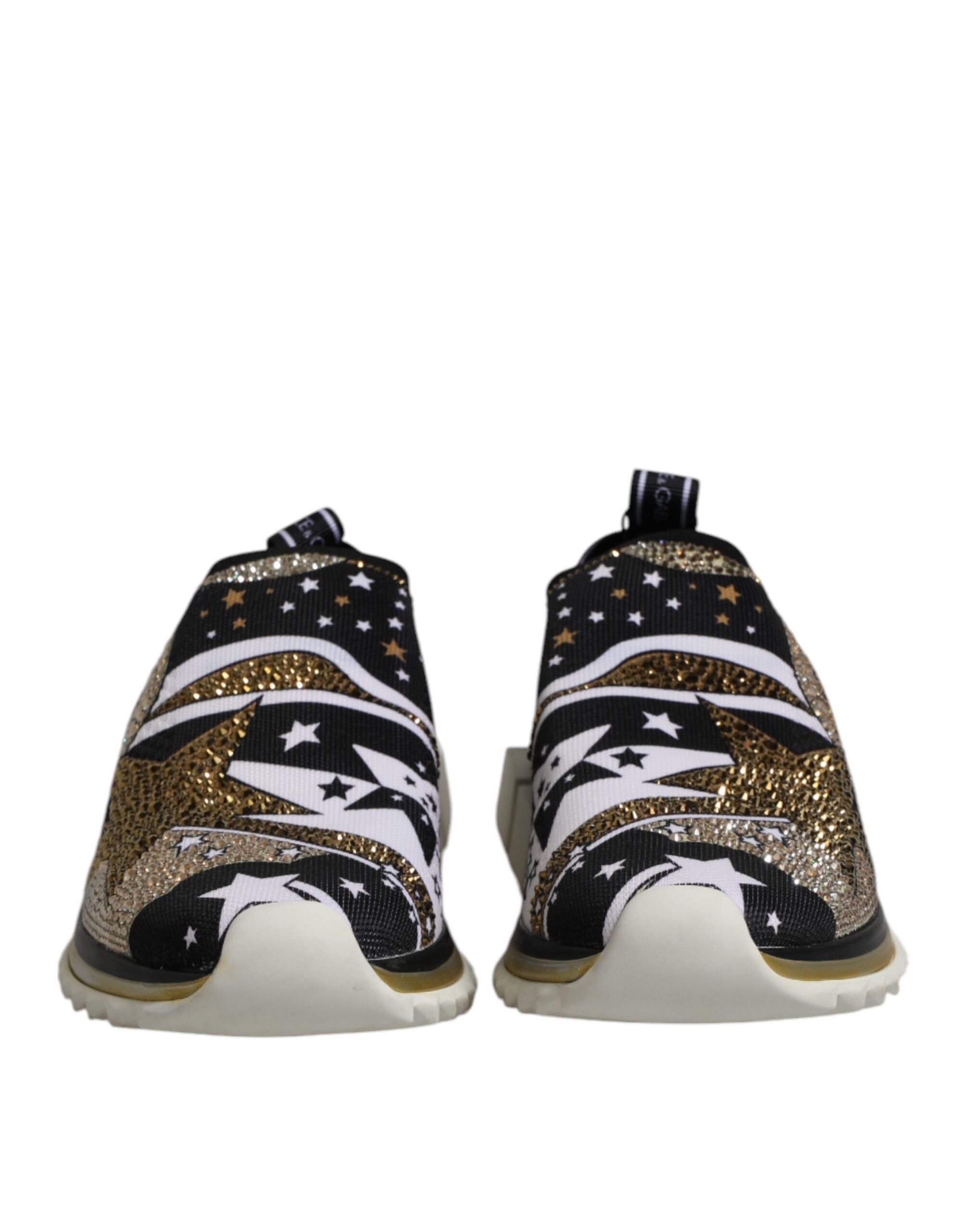 Chaussures sneakers basses Dolce & Gabbana Sorrento multicolores, mode décontractée, vue de face.