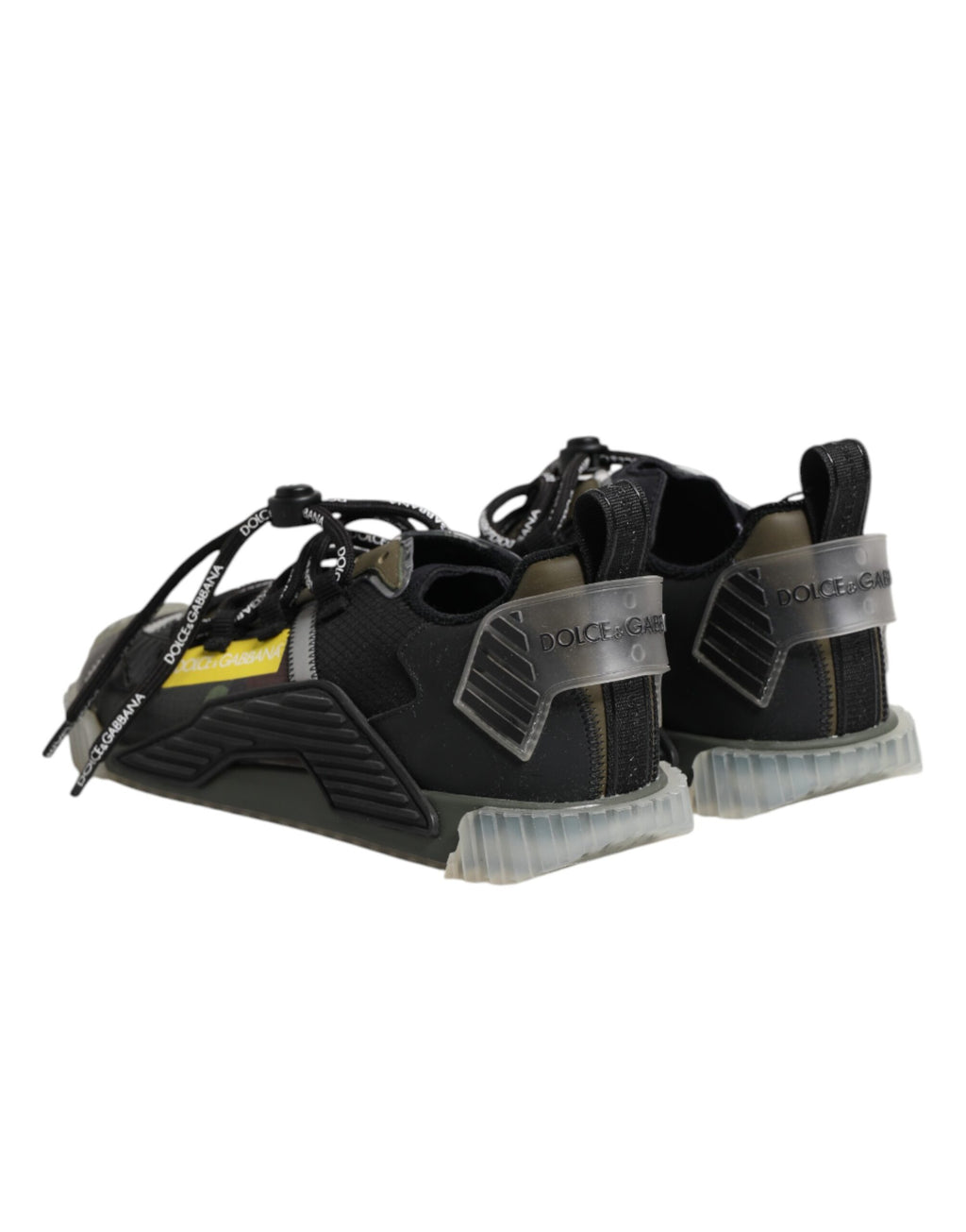 Chaussures sneakers basses Dolce & Gabbana multicolores en dentelle à lacets, style décontracté et tendance.
