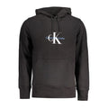 Sweatshirt pour hommes Calvin Klein en coton noir, col rond et design simple, vue de face.