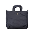 Sac à main pour femme Tommy Hilfiger en polyester bleu, élégant et pratique avec détails modernes.