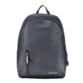 Sac à dos homme Tommy Hilfiger en polyuréthane bleu, avec poches zippées et logo sur le devant.