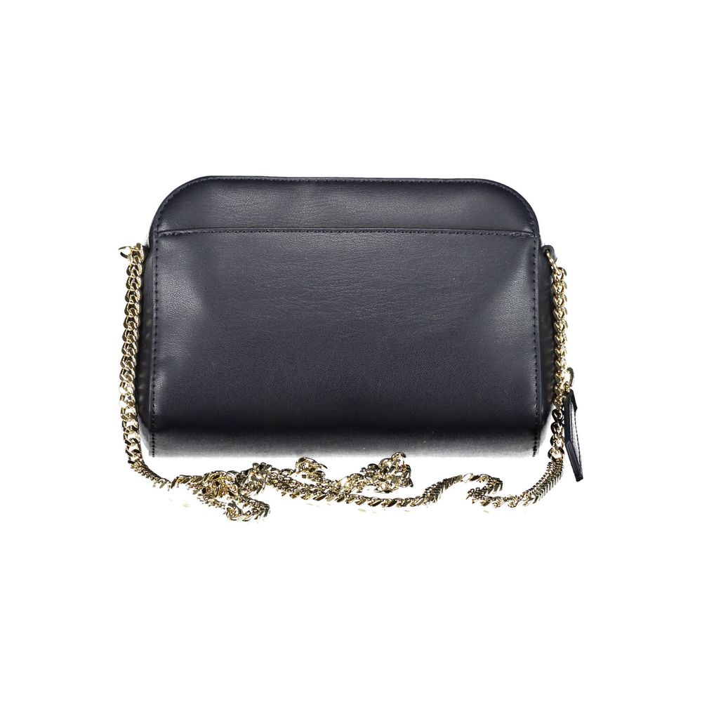 Sac à main en polyuréthane bleu pour femmes de Tommy Hilfiger, avec design élégant et détails modernes.