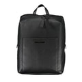 Sac à dos pour homme Calvin Klein en polyester noir, avec compartiments et design épuré visible sur l'image.