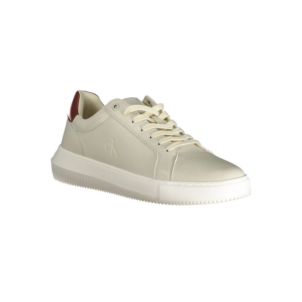 Sneaker pour homme Calvin Klein Grigio en polyuréthane, vue de profil avec détails de design modernes