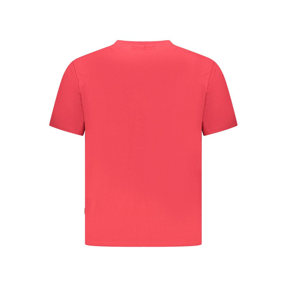 T-shirt en coton rouge pour homme de la marque Pepe Jeans, avec col rond et logo discret sur la poitrine.