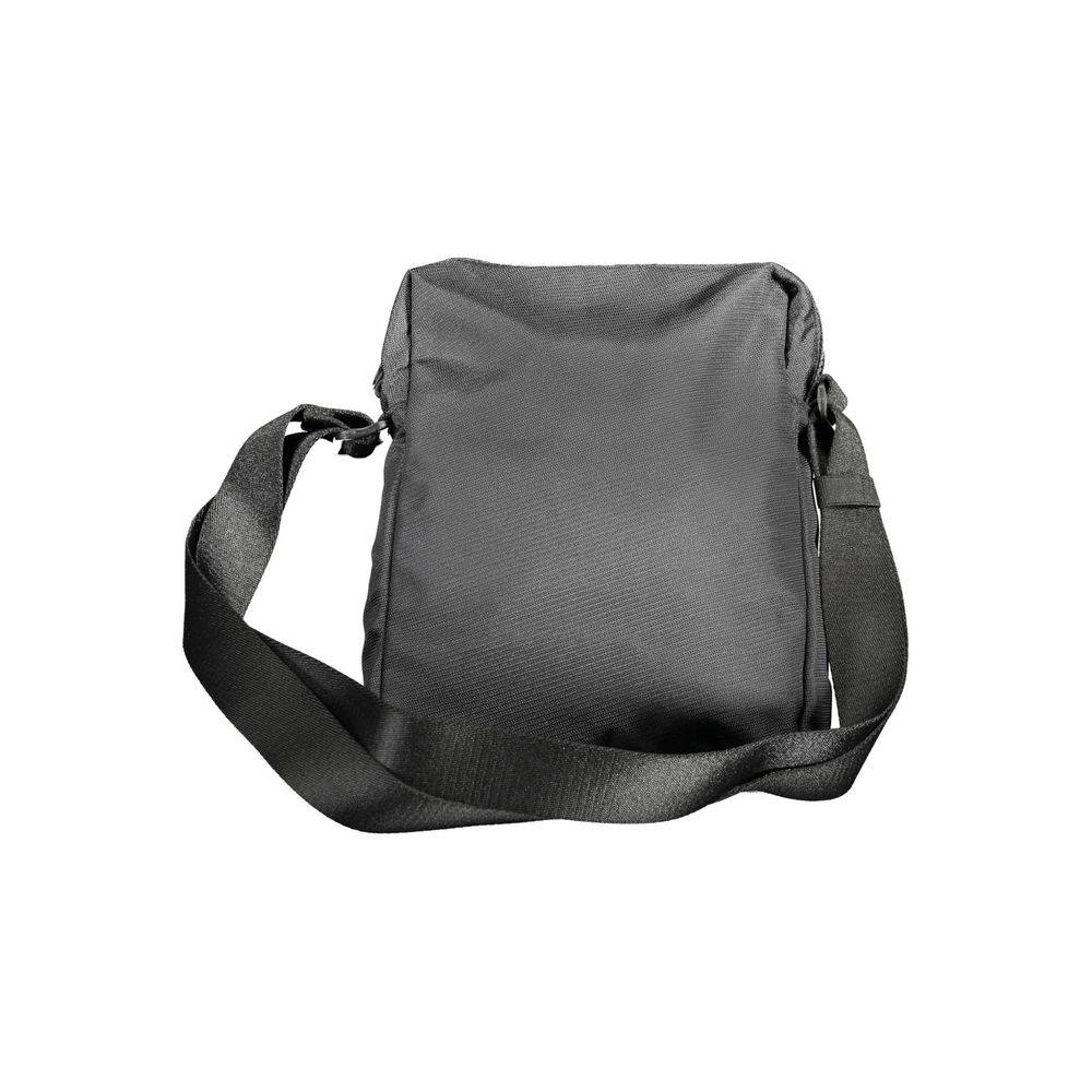 Sac à bandoulière pour homme Calvin Klein en polyester noir, design élégant et pratique, vue de face.