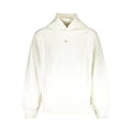 Sweatshirt blanc en coton pour homme de la marque Calvin Klein, vue de face sur un fond neutre.
