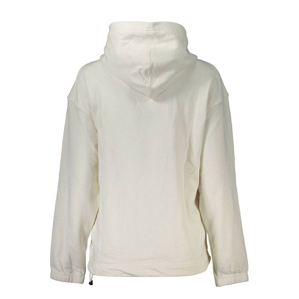 Sweat-shirt blanc en coton pour femmes de la marque Calvin Klein, vue de face sur fond neutre.