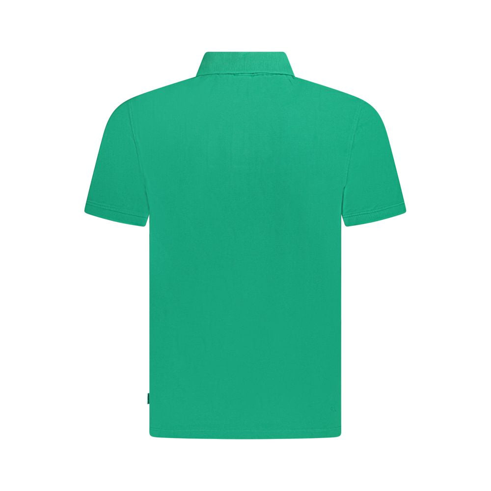 Polo pour homme Pepe Jeans vert en coton, col classique, manches courtes, style décontracté et confortable.