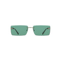 Lunettes de soleil pour femmes Calvin Klein Verde Metallo avec monture en métal et verres teintés verts.