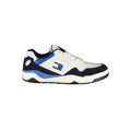 Chaussures Tommy Hilfiger pour hommes, baskets en polyuréthane bleues, style décontracté et moderne, visible en gros plan.