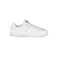 Sneakers pour femmes Tommy Hilfiger en polyuréthane blanc, style décontracté et moderne.