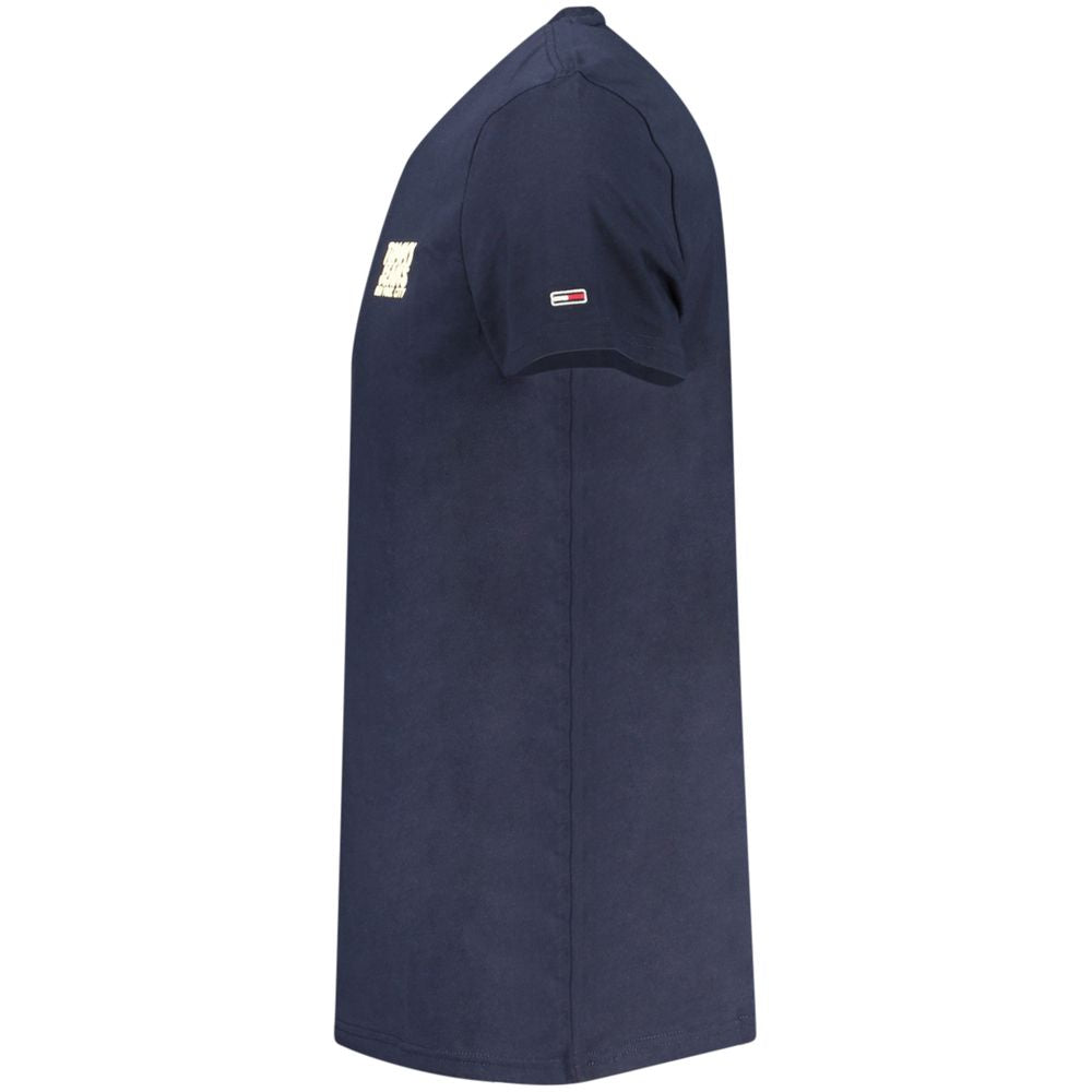 Tommy Hilfiger blaues Baumwoll-T-Shirt für Herren