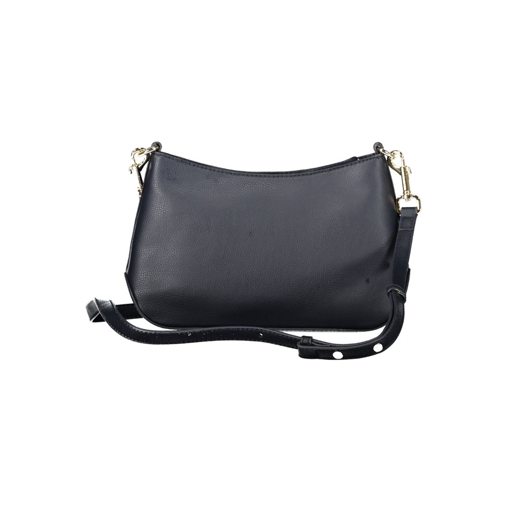 Sac à épaule pour femmes Tommy Hilfiger en polyester bleu, avec poignées et design élégant.