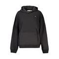 Sweat-shirt noir en coton pour femmes de la marque Calvin Klein, vue de face, avec logo discret sur la poitrine.