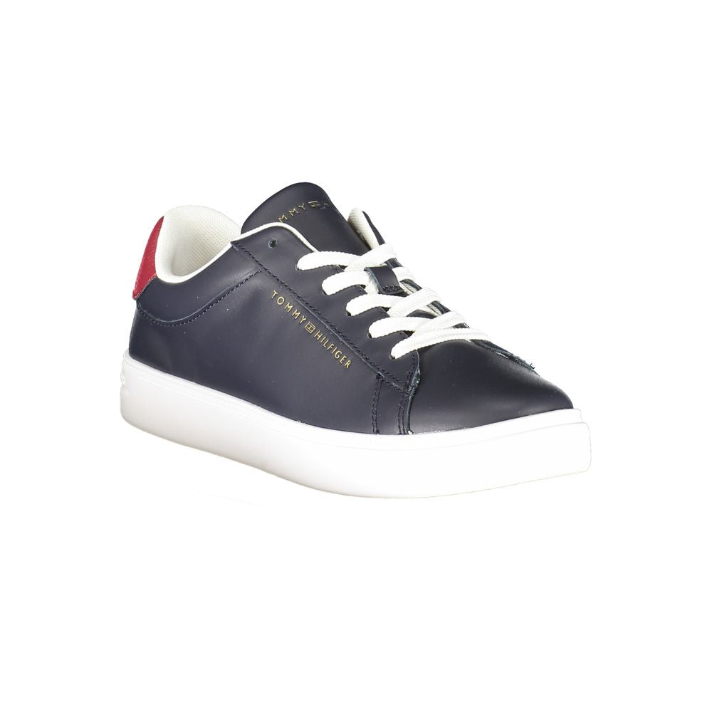 Sneakers pour femmes Tommy Hilfiger en polyuréthane bleu, style décontracté et tendance.