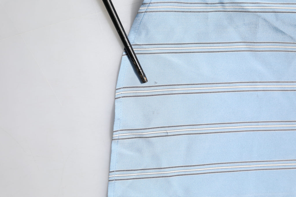 Chemise longue à manches longues Dolce & Gabbana Martini à rayures bleues, élégante et sophistiquée.