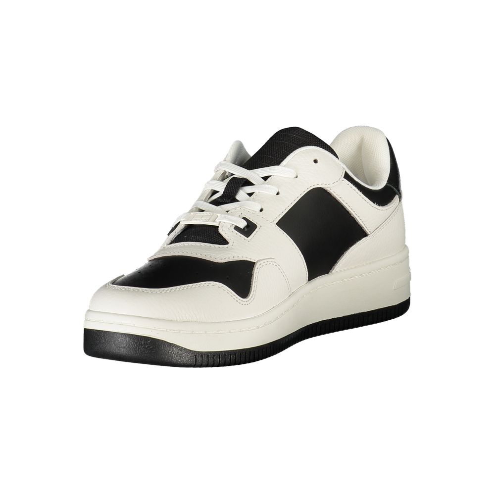 Sneakers pour hommes Tommy Hilfiger Bianco en polyuréthane, design moderne et chaussures de mode élégantes.