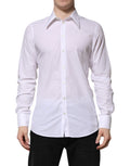 Chemise blanche en coton à manches longues de Dolce & Gabbana, couleur blanche, col classique, tissu élégant et finition soignée
